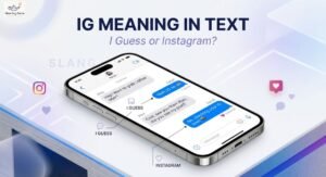 IG meaning in text showing I guess and Instagram
