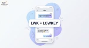 LWK meaning in text showing LWK as an abbreviation for lowkey