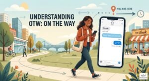 OTW meaning in text message showing On The Way