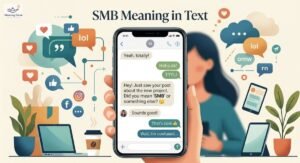 SMB meaning in text shown in a smartphone conversation